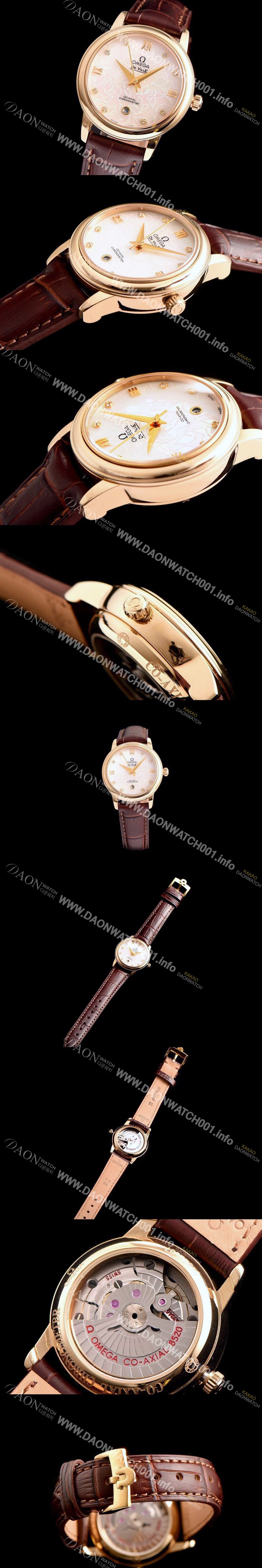 홍콩명품 [오메가] 여성용 드빌 424.12.33.20.55 18k 옐로골드 자게 화이트 다이얼 오토매틱 무브먼트 OMG0015