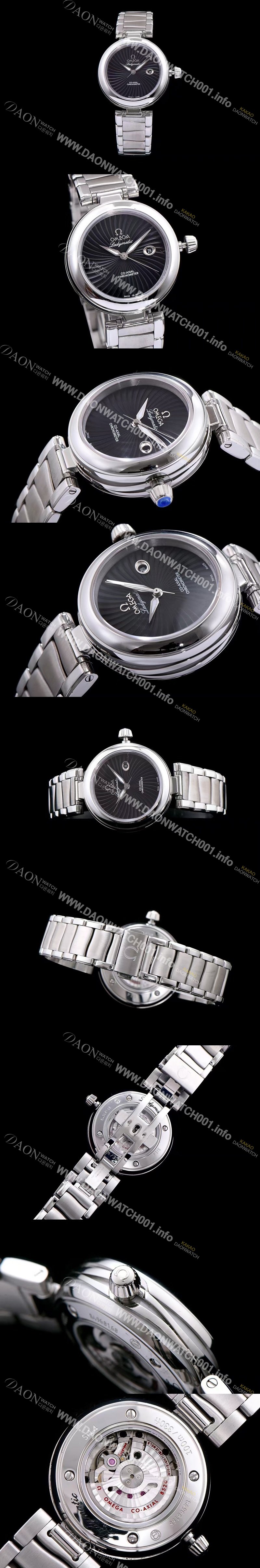 홍콩명품 [오메가] 여성용 드빌 레이디메틱 신제품!! 425.30.34.20.01.001 물결무늬 입체형 블랙 다이얼 브레이슬릿 오토매틱 무브먼트 OMG0030