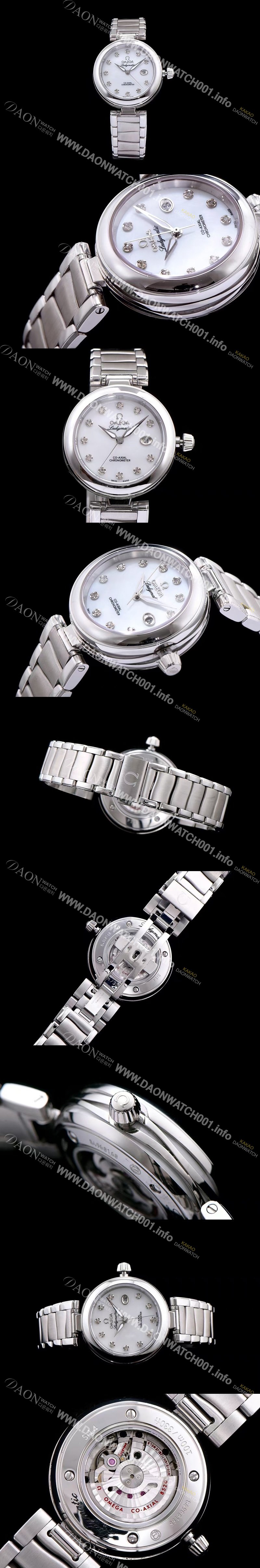 홍콩명품 [오메가] 여성용 드빌 레이디메틱 신제품!! 425.30.34.20.55.002 화이트 자게 다이얼 쥬얼 다이아몬드 인덱스 브레이슬릿 오토매틱 무브먼트 OMG0030