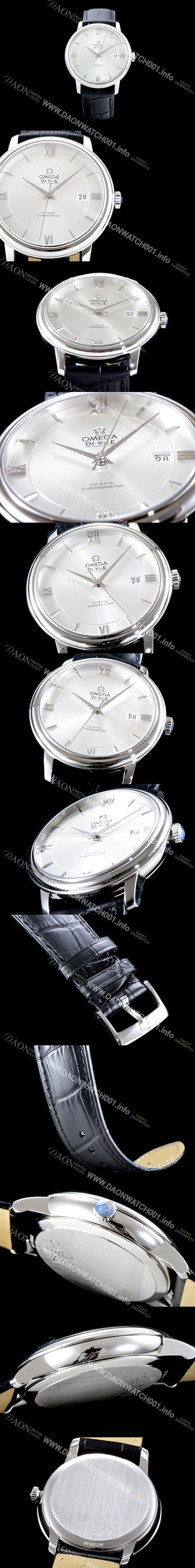 홍콩명품 [오메가] 남성용 드빌 424.13.40.20.02.001 프레스티지 코-액시얼 화이트 실버 다이얼 오토매틱 무브먼트 OMG0010