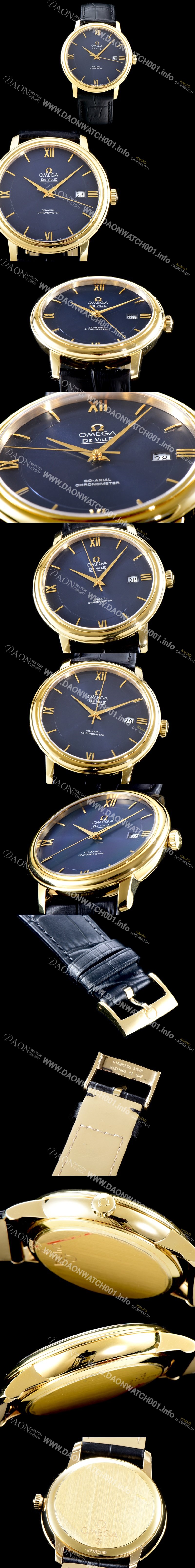 홍콩명품 [오메가] 남성용 드빌 424.53.40.20.03.001 프레스티지 코-액시얼 블루 다이얼 18k 옐로우골드 투톤 콤비 오토매틱 무브먼트 OMG0010