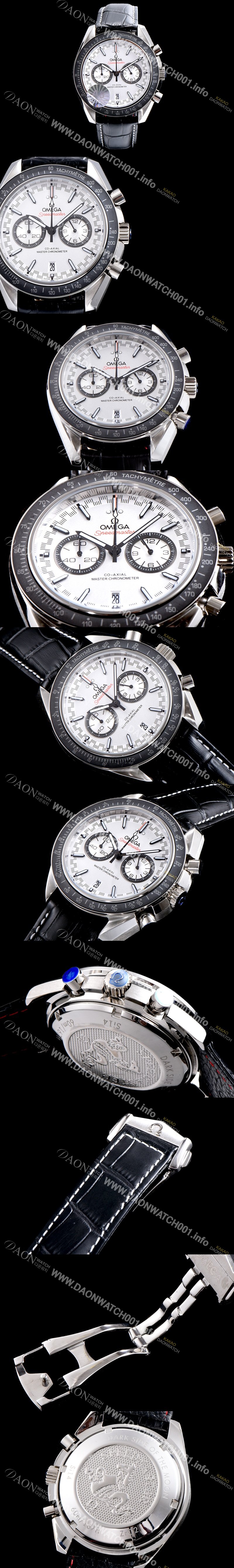홍콩명품 [오메가] 남성용 스피드마스터 329.33.44.51.04.001 레이싱 코-액시얼 마스터 크로노미터 타키미터 크로노그래프 화이트 다이얼 일본 수입산 쿼츠 무브먼트 OMG00003