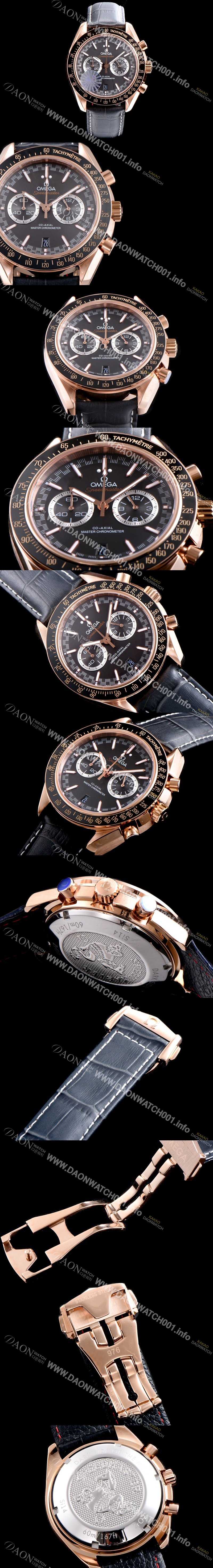홍콩명품 [오메가] 남성용 스피드마스터 329.53.44.51.03.001 18K 로즈골드 레이싱 코-액시얼 마스터 크로노미터 타키미터 크로노그래프 그레이 다이얼 일본 수입산 쿼츠 무브먼트 OMG0542