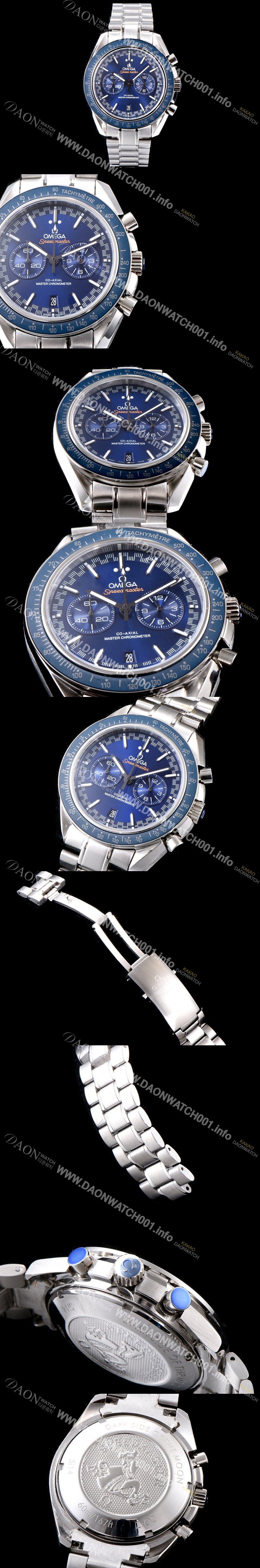 홍콩명품 [오메가] 남성용 스피드마스터 329.53.44.51.03.001 레이싱 코-액시얼 마스터 크로노미터 타키미터 크로노그래프 브레이슬릿 블루 다이얼 일본 수입산 쿼츠 무브먼트 OMG05089