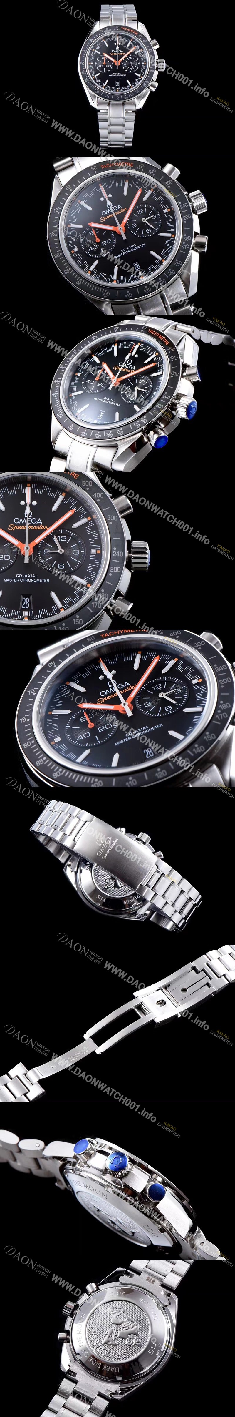 홍콩명품 [오메가] 남성용 스피드마스터 329.30.44.51.01.002 레이싱 코-액시얼 마스터 크로노미터 타키미터 크로노그래프 브레이슬릿 블랙 다이얼 일본 수입산 쿼츠 무브먼트 OMG0540