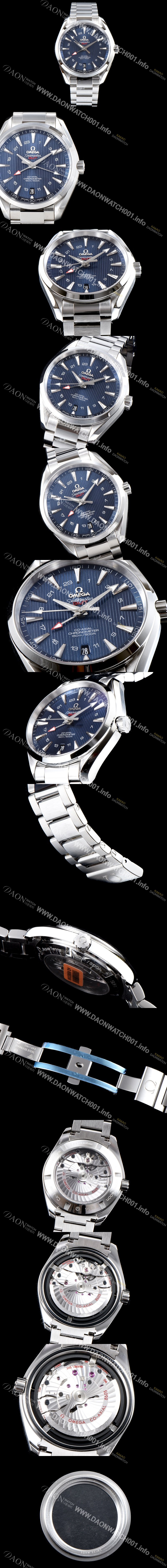 홍콩명품 [오메가] 남성용 시마스터 231.10.43.22.03.001 VS사 아쿠아 테라 150M 오메가 코-액시얼 크로노미터 지엠티 43MM 블루 다이얼 브레이슬릿 오토매틱 무브먼트 OMG0545