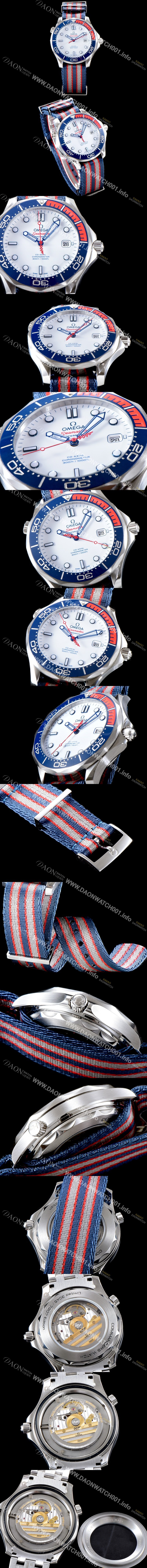 홍콩명품 [오메가] 남성용 시마스터 212.32.41.20.04.001 VS사 다이버 300M 코-액시얼 41MM 커맨더즈 워치 화이트 다이얼 오리지날 동일 타입 1:1수제공정형 튜닝 오토매틱 무브먼트 OMG0521