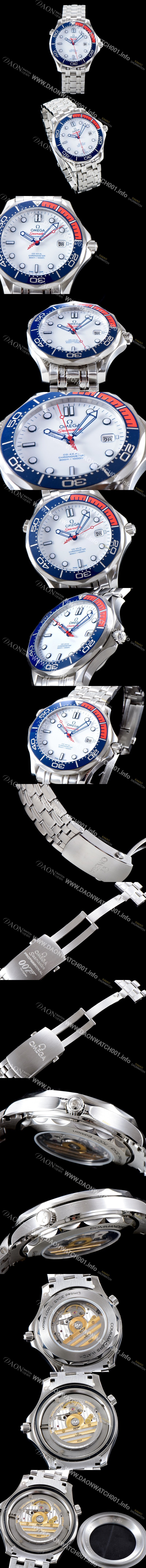 홍콩명품 [오메가] 남성용 시마스터 212.32.41.20.04.001 VS사 다이버 300M 코-액시얼 41MM 커맨더즈 워치 화이트 다이얼 오리지날 동일 타입 1:1수제공정형 튜닝 오토매틱 무브먼트 OMG0523