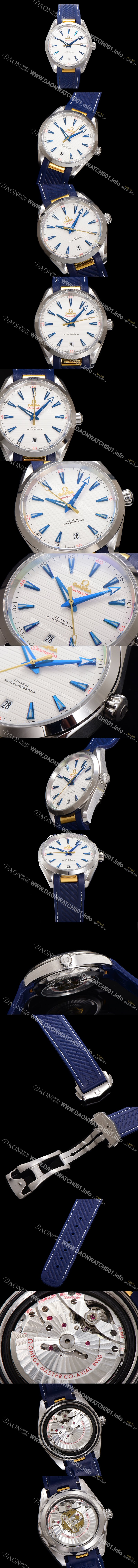 홍콩명품 [오메가] 남성용 씨마스터 220.12.41.21.02.004 아쿠아테라 150m 마스터 코-액시얼 라이더 컵 41mm 오토매틱 Cal.8900 타입 실버 다이얼 omg20239