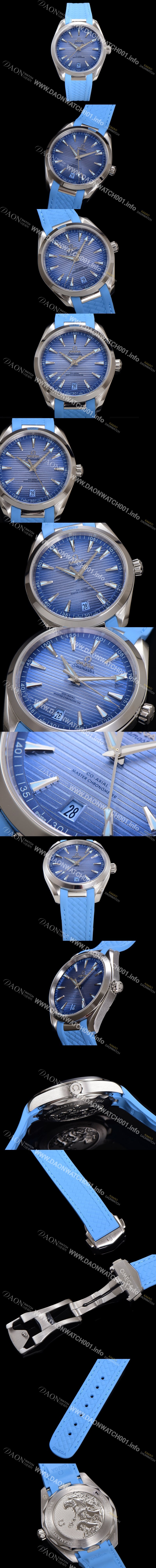 홍콩명품 [오메가] 남성용 씨마스터 신제품 220.12.41.21.03.008 아쿠아테라 코-액시얼 41mm 오토매틱 Cal.8900 타입 우레탄줄 썸머 블루 다이얼 omg20249
