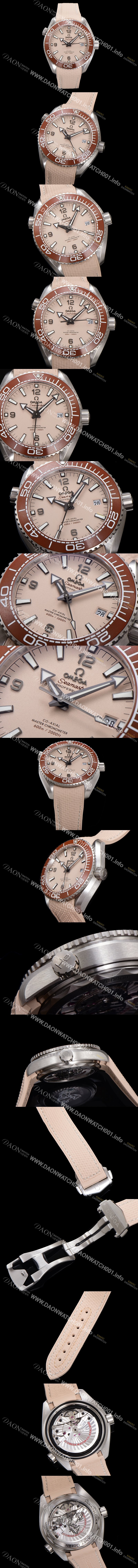 홍콩명품 [오메가] 남성용 씨마스터 신제품 215.32.44.21.09.001 플래닛 오션 600m 코-액시얼 마스터 크로노미터 43.5mm 오토매틱 Cal.8900 타입 우레탄줄 베이지 다이얼 omg20250