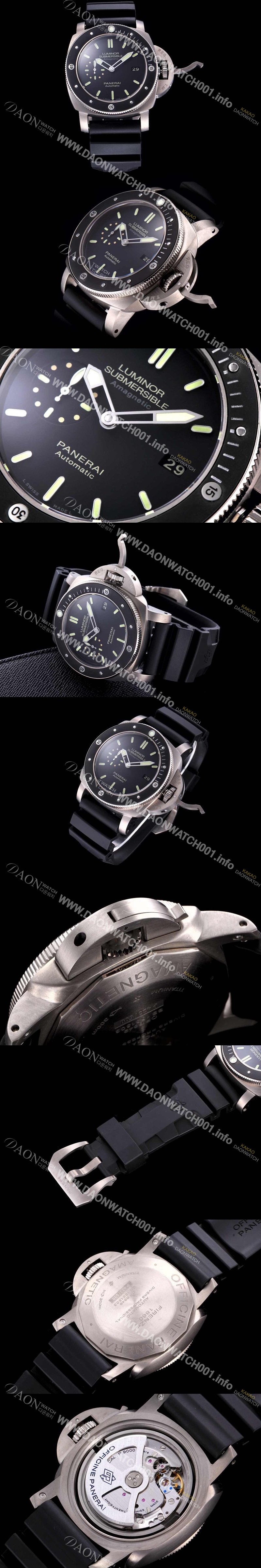 홍콩명품 [파네라이] 남성용 서브머시블 pam00389 오토매틱 Cal P.9000 무브먼트 블랙 다이얼 PAN1208