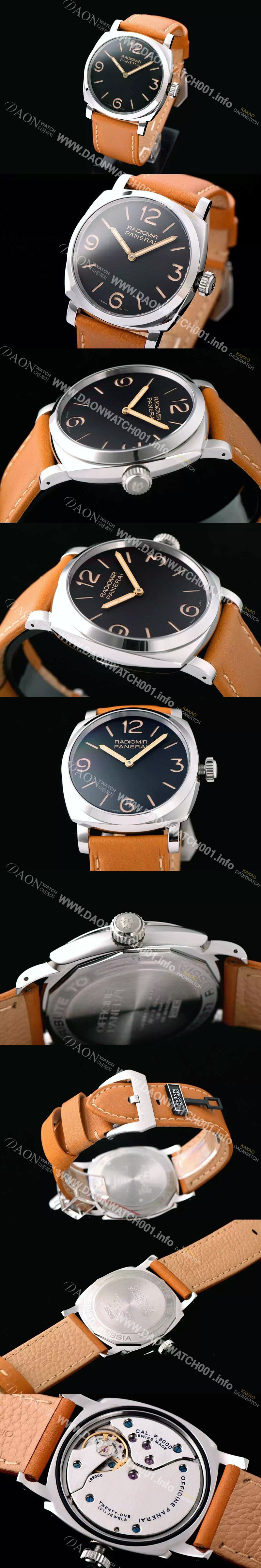 홍콩명품 [파네라이] 남성용 라디오미르 검정다이얼 수동시계식 무브먼트 블랙다이얼 PAN0224
