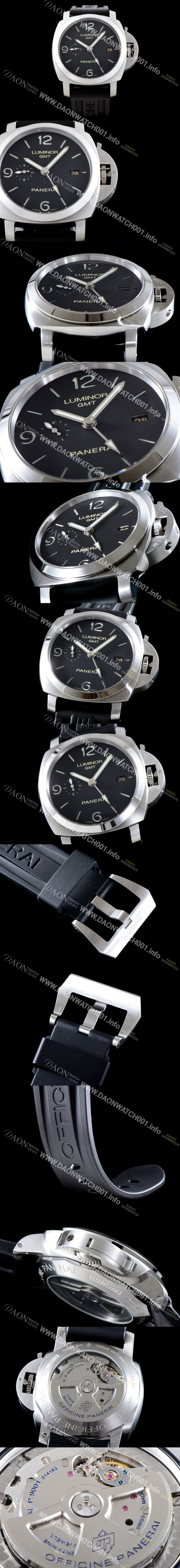 홍콩명품 [파네라이] 남성용 루미노르1950 지엠티 PAM00320 3Days 오토매틱 Cal. P.9001 무브먼트 블랙 다이얼 PAN0222
