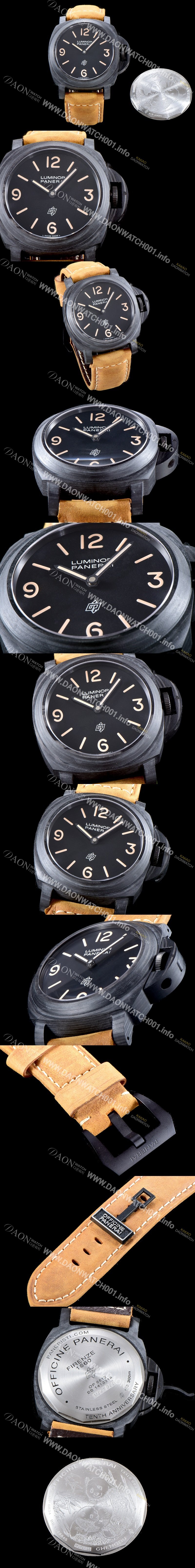 홍콩명품 [파네라이] 남성용 신형 포지드카본!! (오리지날 동일) 루미노르 PAM00360 블랙 다이얼 수동 기계식 무브먼트 PAN0215