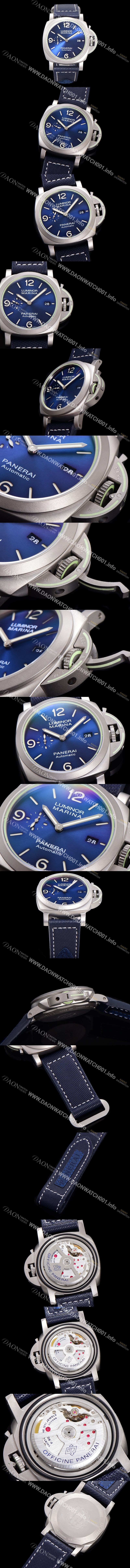 홍콩명품 [파네라이] 남성용 루미노르 마린나 70주년 한정판 PAM01117 44미리 오토매틱 Cal.P.9010 티타늄 케이스 블루 다이얼 pan5195