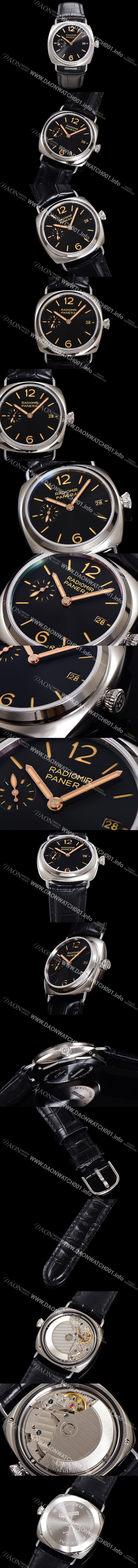 홍콩명품 [파네라이] 남성용 라디오미르 콰란타 PAM01294 40mm 오토매틱 가죽줄 블랙 다이얼 pan5207