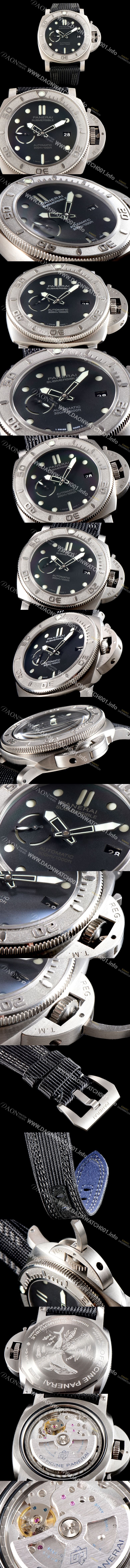 홍콩명품 [파네라이] 남성용 서브멀시브 마이크 혼 에디션 PAM00984 오토매틱 Cal.P9010 타입 47mm 티타늄 블랙 다이얼 pan5218