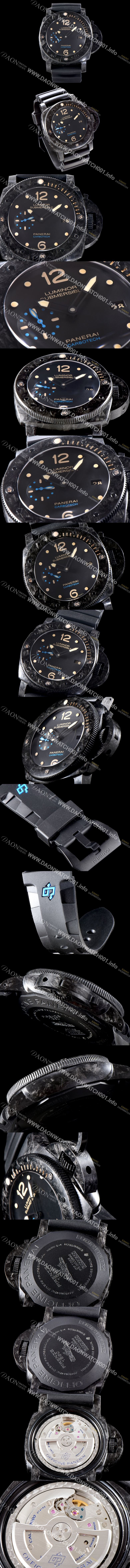 홍콩명품 [파네라이] 남성용 서브멀시브 3데이즈 PAM00616 오토매틱 Cal.P9000 타입 47mm 카본제질 블랙 다이얼 pan5223