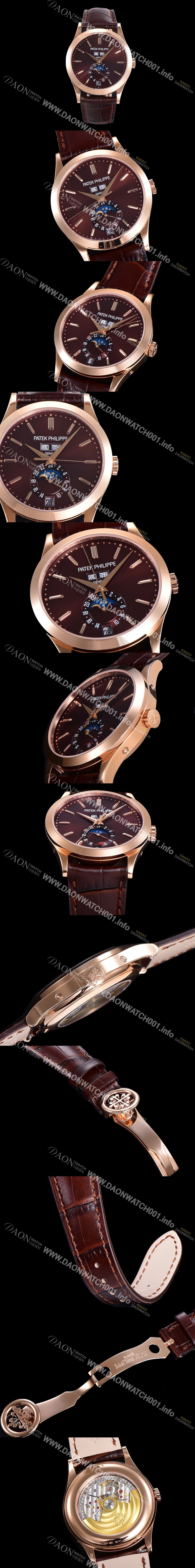 홍콩명품 [파텍필립] 남성용 컴플리케이션 5396R 에뉴얼 캘린더 39MM UP!! 데이-데이트 문페이즈 18K 로즈골드 케이스 브라운 다이얼 Cal.324 S C 오토매틱 무브먼트 PAT01521