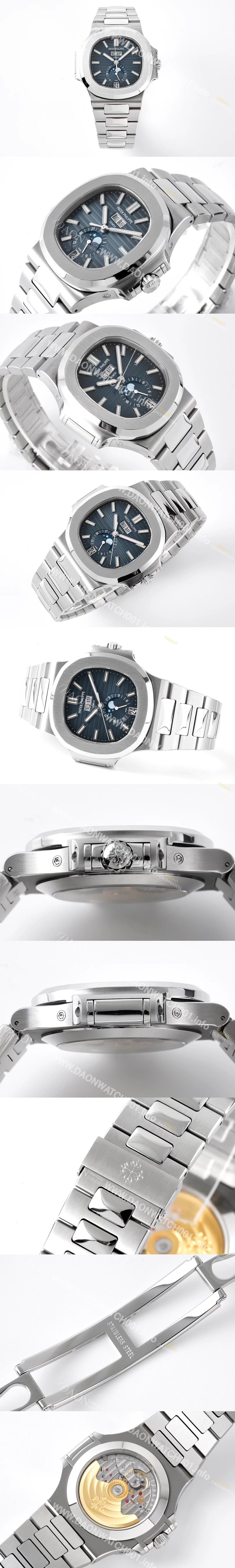 홍콩명품 [파텍필립] 남성용 노틸러스 5726/1A-014 오토매틱 Cal.324 타입 40미리 메탈줄/밴드 블루 다이얼 PAT75440