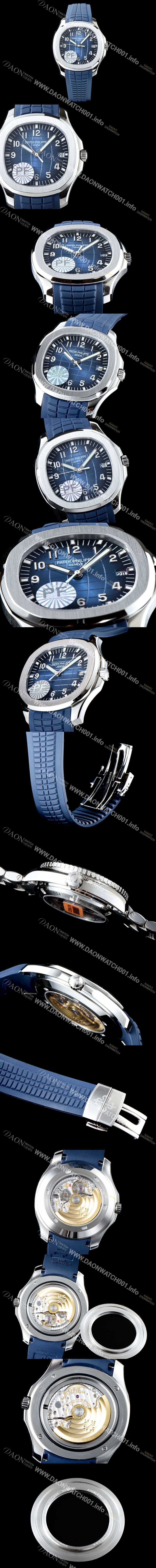 홍콩명품 [파텝필립] 남성용 파텍필립 5168G-001 신형 아쿠아넛 모델 텍스쳐드 다이얼 블루 우레탄러버 스트랩 기계식 오토매틱 무브먼트 PAT0105