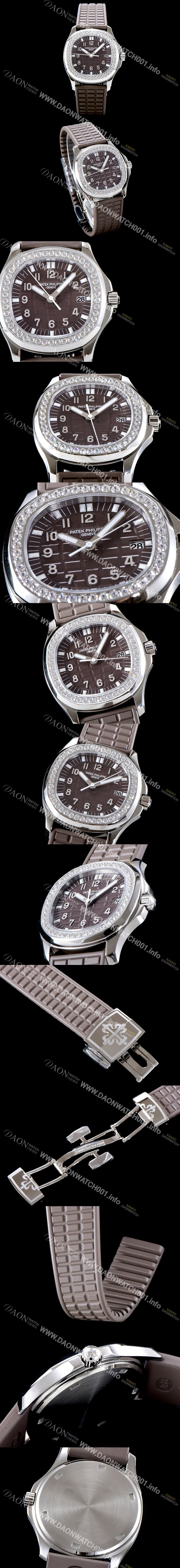 홍콩명품 [파텝필립] 남성용 아쿠아넛 5067A-023 루체 시리즈 Upgrade!! 스와로브 다이아몬드 셋팅 베젤 3D 브라운 와플 다이얼 E23-250 S C 쿼츠 무브먼트 PAT0101