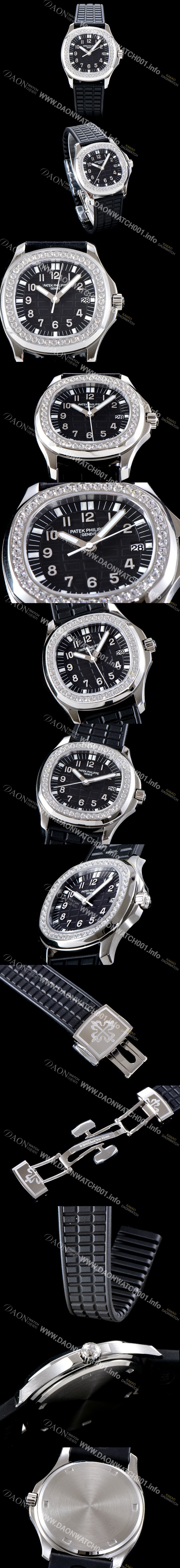 홍콩명품 [파텝필립] 남성용 아쿠아넛 5067A-001 루체 시리즈 Upgrade!! 스와로브 다이아몬드 셋팅 베젤 3D 블랙 와플 다이얼 E23-250 S C 쿼츠 무브먼트 PAT0100