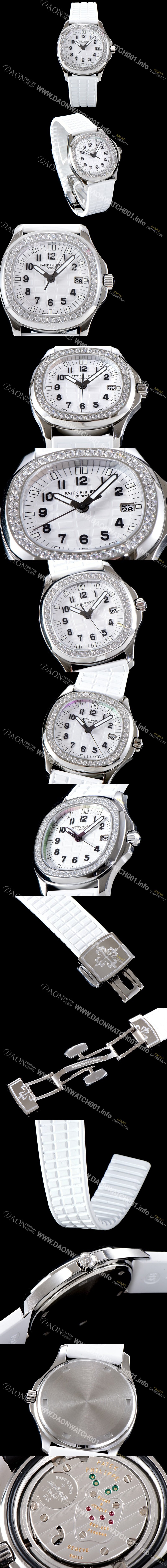 홍콩명품 [파텝필립] 남성용 아쿠아넛 5067A-024 루체 시리즈 Upgrade!! 스와로브 다이아몬드 셋팅 베젤 3D 화이트 와플 다이얼 E23-250 S C 쿼츠 무브먼트 PAT0152