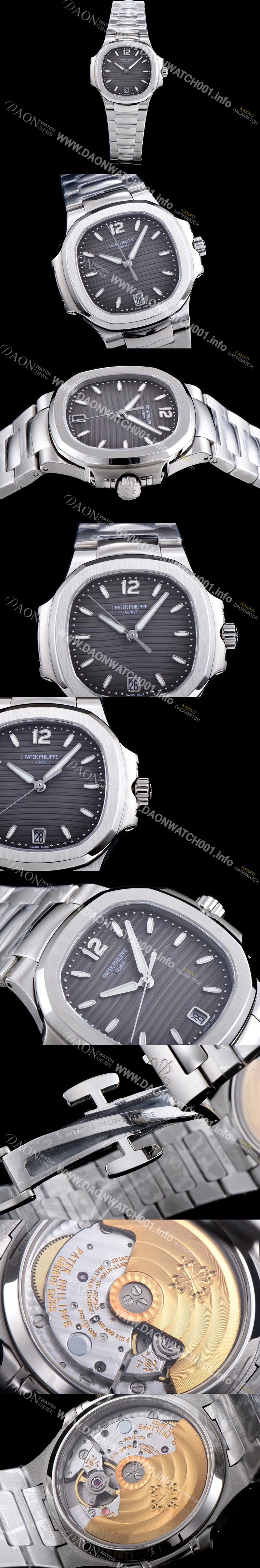 홍콩명품 [파텍필립] 남성용 노틸러스 7018/1A-010 그레이 다이얼 브레이슬릿 오토매틱 무브먼트 PAT40040