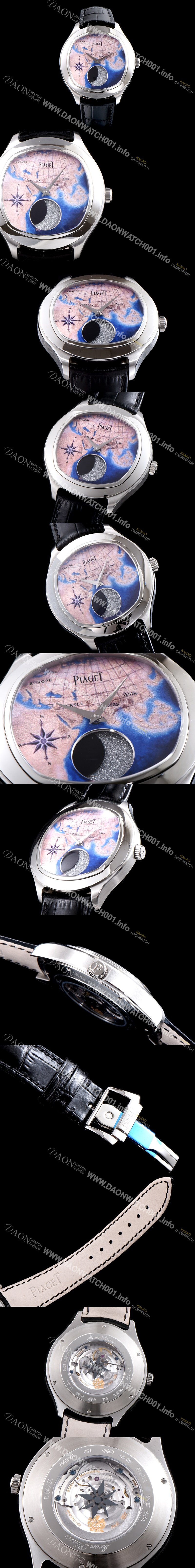 홍콩명품 [피아제] 남성용 블랙-타이 BLACK -TIE G0A38569 퀸터센셜리 엠퍼라도 XL 문페이즈 픽첼 다이얼 오토매틱 무브먼트 PIA4250