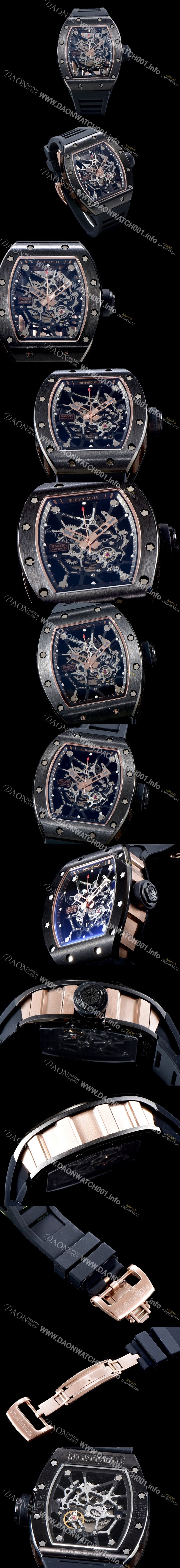 홍콩명품 [리차드밀레] 남성용 리차드밀레 RM035 골드&세라믹 에디션!! KV 이너베젤 스켈레톤 다이얼 오토매틱 무브먼트 RIC0400