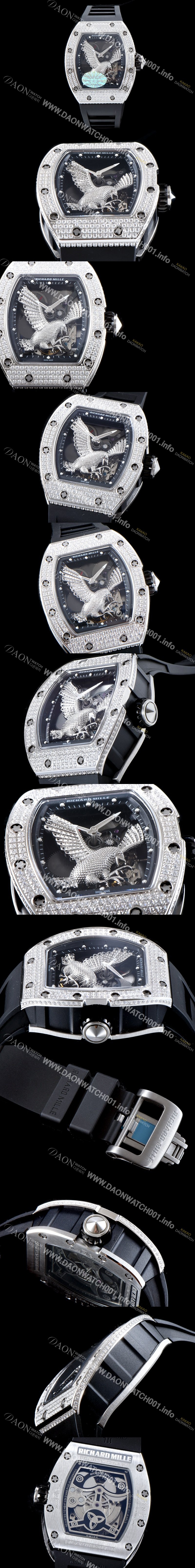 홍콩명품 [리차드밀레] 남성용 리차드밀레 RM57-01 이글 독수리 에디션 UP!! 수공 맞물림 형식의 쥬얼세팅 스켈레톤 다이얼 오토매틱 무브먼트 RIC0450