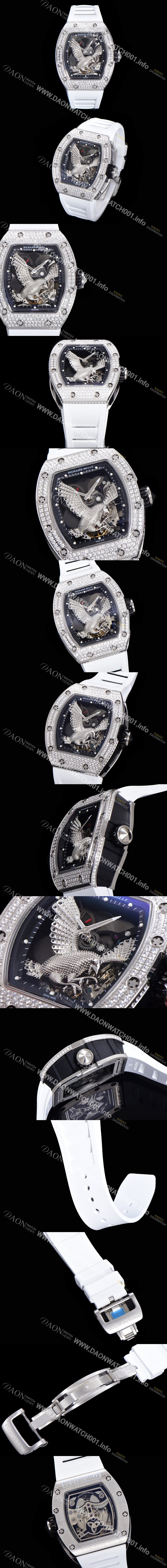 홍콩명품 [리차드밀레] 남성용 리차드밀레 RM57-02 이글 독수리 에디션 UP!! 수공 맞물림 형식의 쥬얼세팅 스켈레톤 다이얼 오토매틱 무브먼트 RIC0453