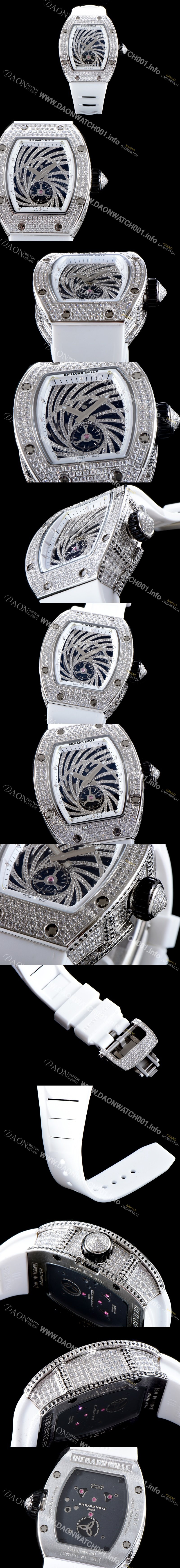 홍콩명품 [리차드밀레] 여성 컬렉션 RM51-02 투르비용 다이아몬드 트위스터 워치!! 수공 맞물림 형식의 쥬얼세팅 스켈레톤 다이얼 오토매틱 무브먼트 RIC0244