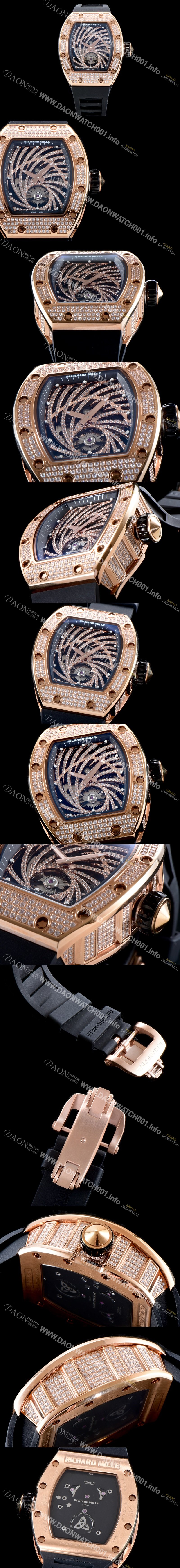 홍콩명품 [리차드밀레] 여성 컬렉션 RM51-02 투르비용 다이아몬드 트위스터 워치!! 수공 맞물림 형식의 쥬얼세팅 스켈레톤 다이얼 오토매틱 무브먼트 RIC0242