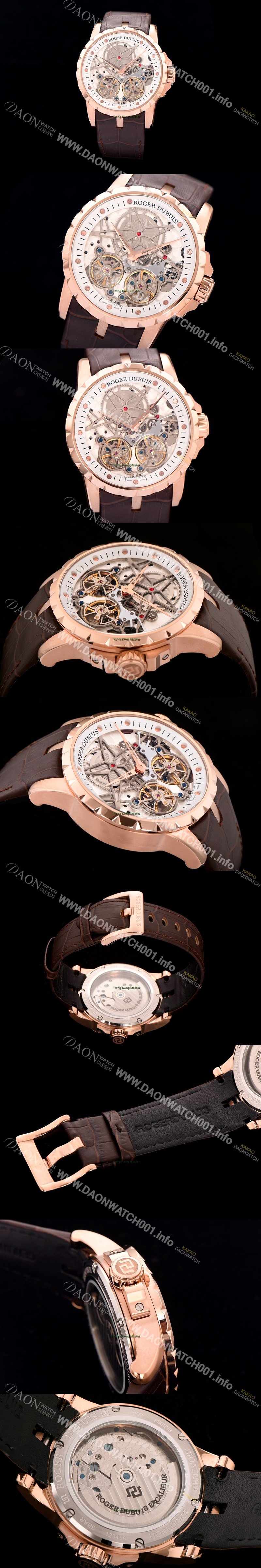 홍콩명품 [로저드뷔] 남성용 스켈레톤 다이얼 아시안 오토매틱 ROG4200