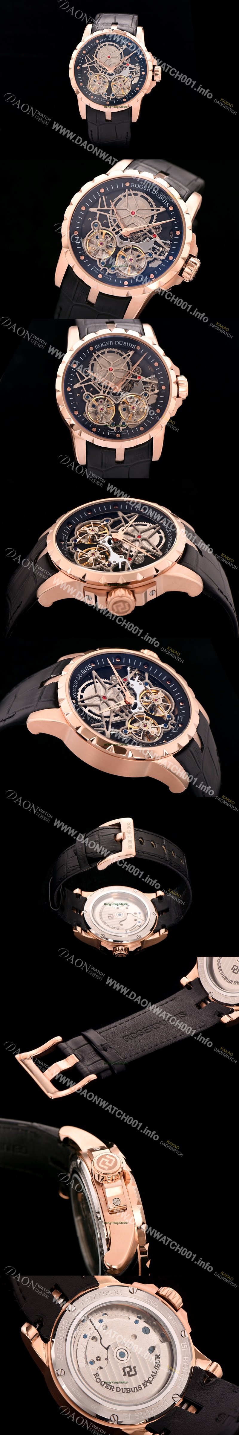 홍콩명품 [로저드뷔] 남성용 스켈레톤 다이얼 아시안 오토매틱 ROG4203