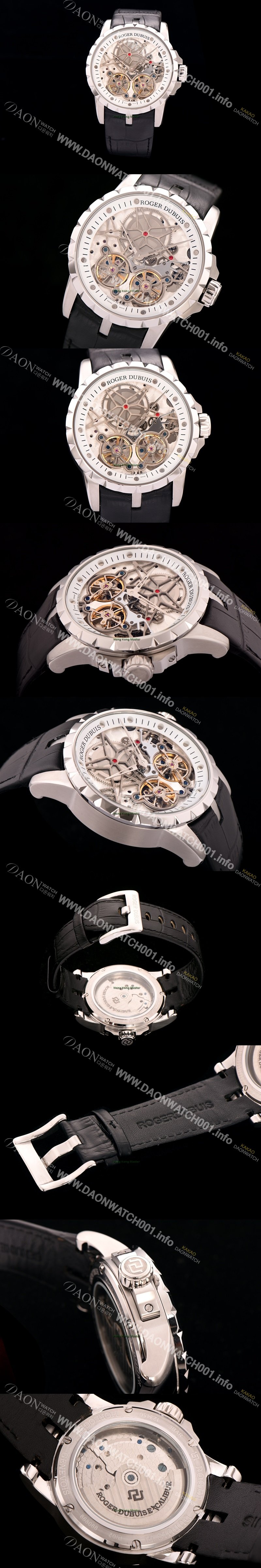 홍콩명품 [로저드뷔] 남성용 스켈레톤 다이얼 아시안 오토매틱 ROG4201