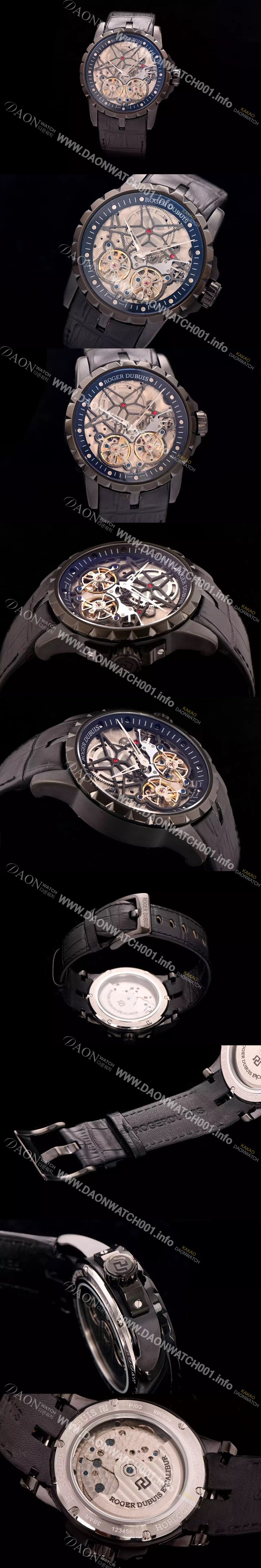 홍콩명품 [로저드뷔] 남성용 스켈레톤 다이얼 아시안 오토매틱 ROG4240