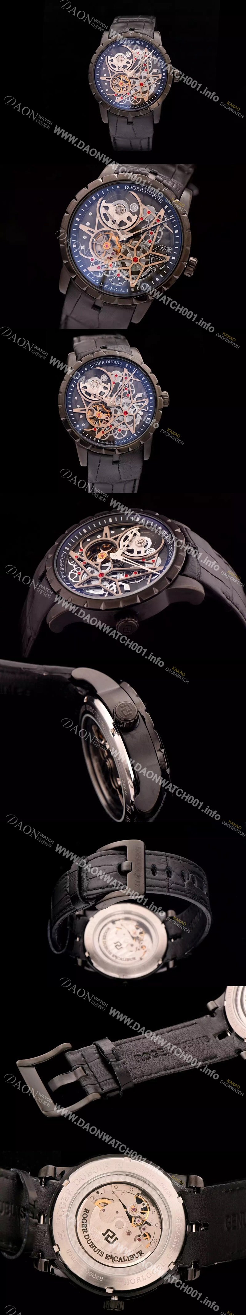 홍콩명품 [로저드뷔] 남성용 엑스 칼리버 스켈레톤 다이얼 아시안 오토매틱 ROG4240
