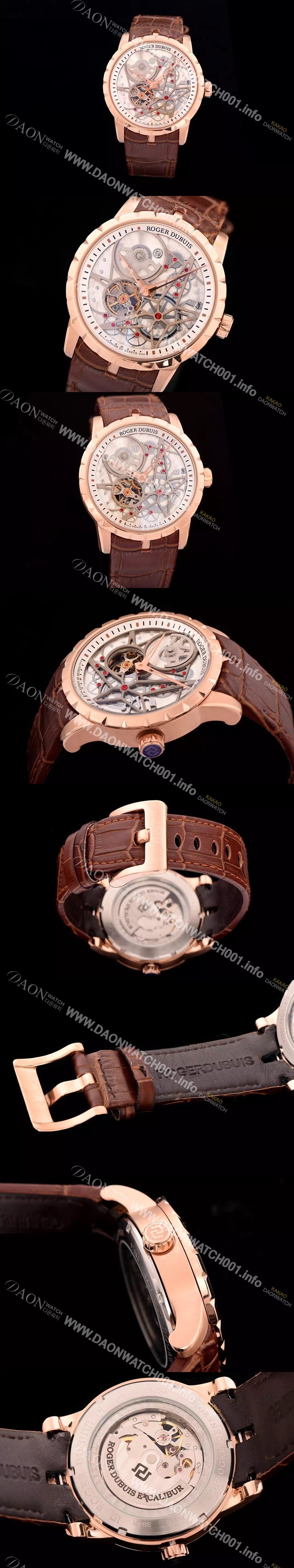 홍콩명품 [로저드뷔] 남성용 엑스 칼리버 스켈레톤 다이얼 아시안 오토매틱 ROG4245