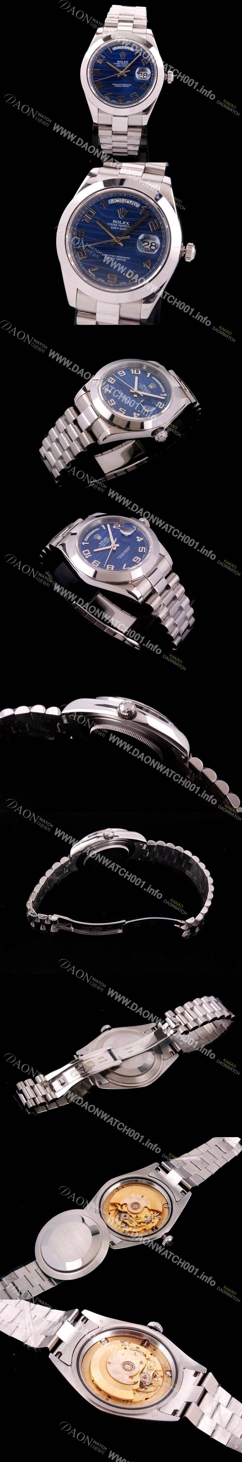 홍콩명품 [로렉스] 남성용 데이데이트 2 블루 웨이브 다이얼/ 아라비안 인덱스 ROL4235