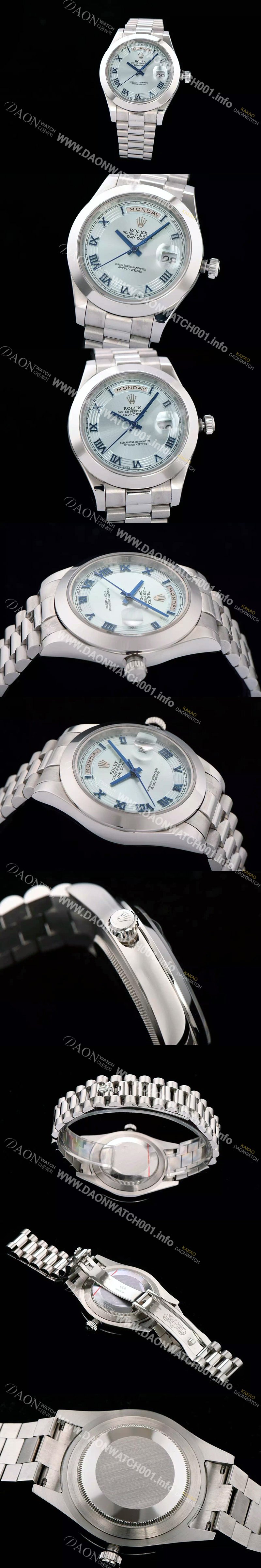 홍콩명품 [로렉스] 남성용 데이데이트 2 로마 인덱스 블루 다이얼 ROL0201