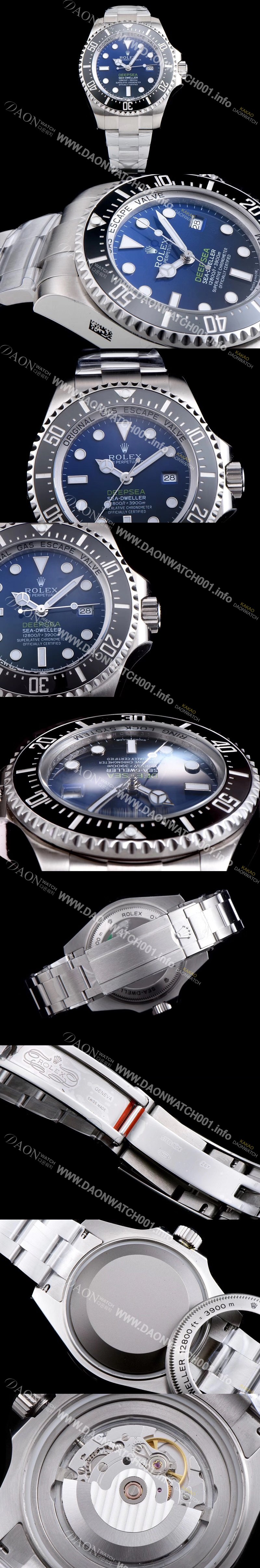 홍콩명품 [로렉스] 남성용 딥씨 116660-98210 씨드월러 띱 블루 다이얼 세라믹 베젤 오토매틱 무브먼트 ROL0200
