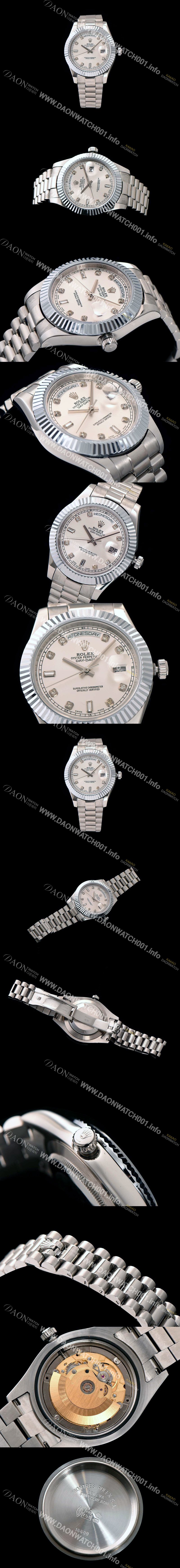 홍콩명품 [로렉스] 남성용 데이데이트 2 다이아몬드 인덱스 화이트 다이얼 ROL0101