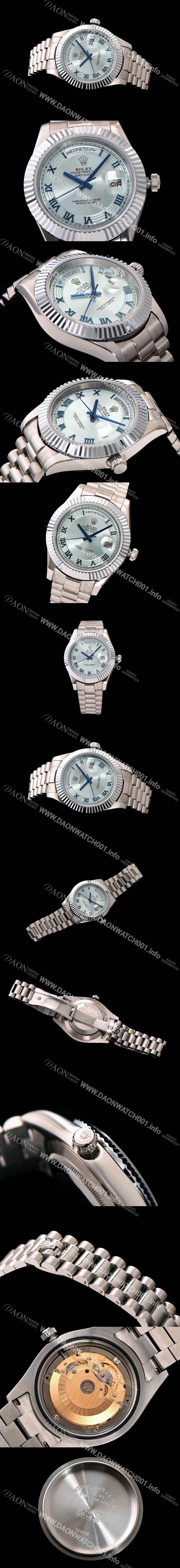 홍콩명품 [로렉스] 남성용 데이데이트 2 로마 인덱스 블루 다이얼 ROL0100