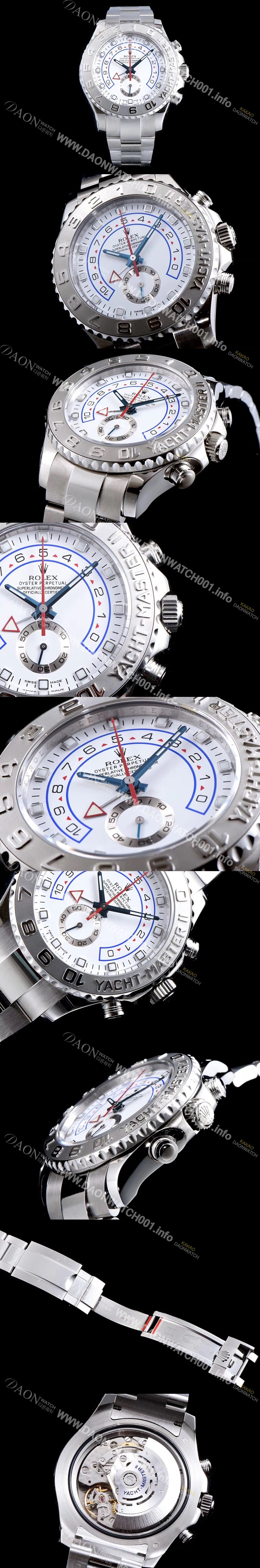 홍콩명품 [로렉스] 남성용 업그레이드!!! 요트마스터II 플래티넘116689 크로노그래프 18K화이트골드 ETA-7750 오토매틱 무브먼트 ROL1020