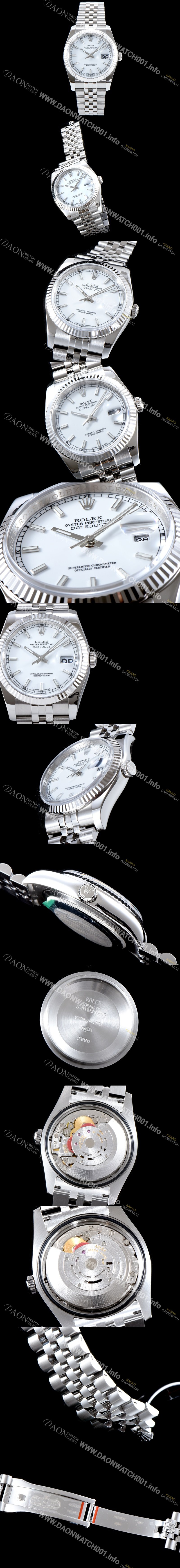 홍콩명품 [로렉스] 남성용 데이져스트 116200-63600 업그레이드 VIP 타입!! 심플한 디자인 인기베스트 화이트 다이얼 스틱 야광 인덱스 스틸 브레이슬릿 ROL0301