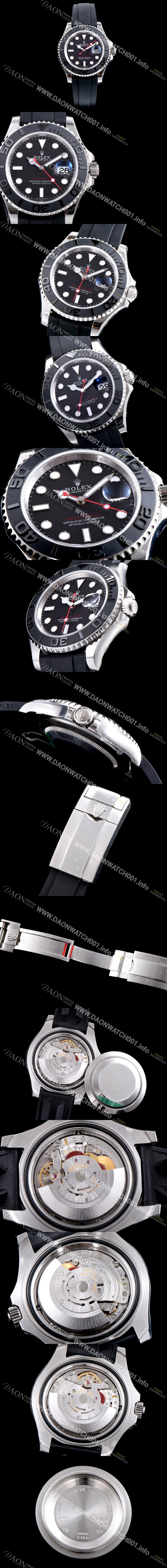 홍콩명품 [로렉스] 남성용 업그레이드 된 신형 요트마스터 116655 칼리버 3135 타입!!블랙 무광 세라믹 베젤 블랙 다이얼 오토매틱 무브먼트 ROL0311